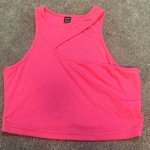 hot pink crop top